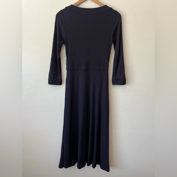 COS Navy Scoop Neck Midi Dress - Picture 2 of 4